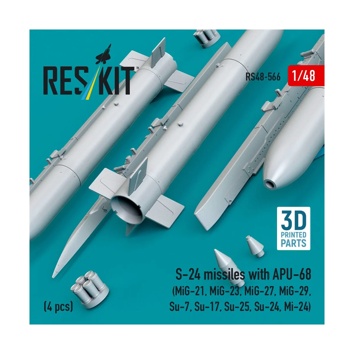 S-24 missiles with APU-68 (4 pcs) (MiG-21, MiG-23, MiG-27, MiG-29, ...