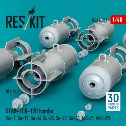 OFAB-100-120 bombs (8 pcs) (Su-7, Su-17, Su-24, Su-25, Su-27, Su-30...