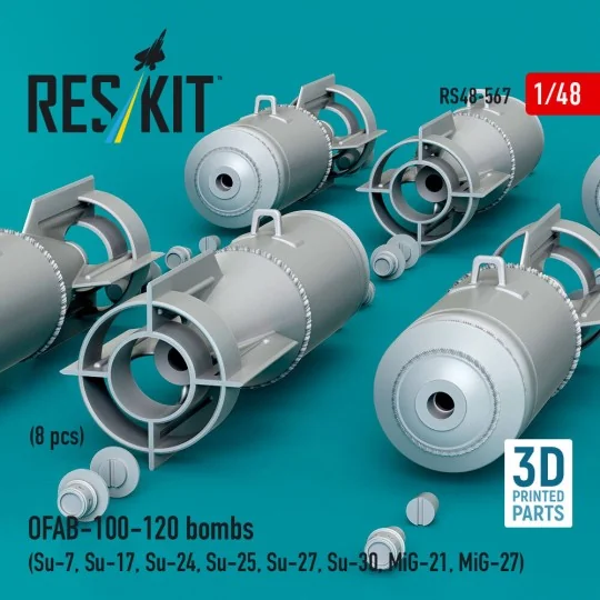 OFAB-100-120 bombs (8 pcs) (Su-7, Su-17, Su-24, Su-25, Su-27, Su-30...