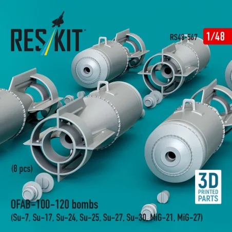 OFAB-100-120 bombs (8 pcs) (Su-7, Su-17, Su-24, Su-25, Su-27, Su-30...