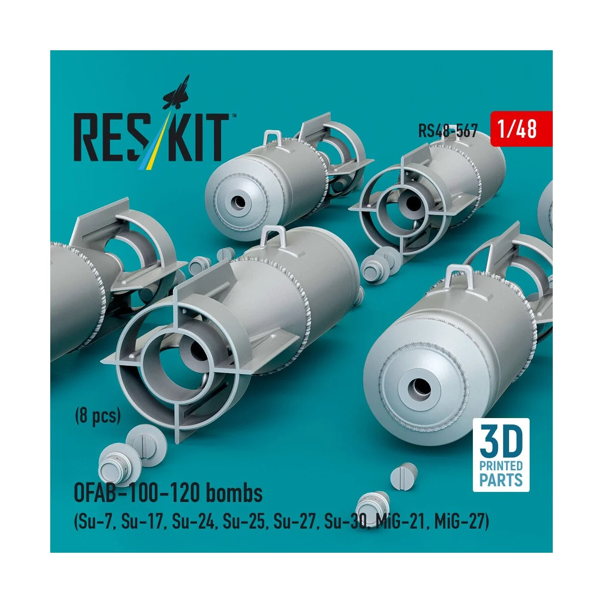 OFAB-100-120 bombs (8 pcs) (Su-7, Su-17, Su-24, Su-25, Su-27, Su-30...