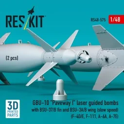 GBU-10 Paveway I laser guided bombs with BSU-37/B fin and BSU-3A/B ...