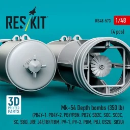Mk-54 Depth bombs (350 lb) (4 pcs) (PB4Y-1, PB4Y-2, PBY/PBN, PB2Y, ...