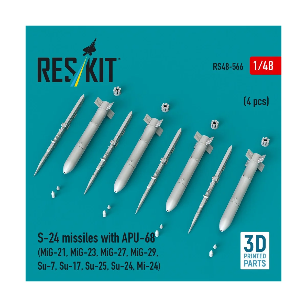 S-24 missiles with APU-68 (4 pcs) (MiG-21, MiG-23, MiG-27, MiG-29, ...