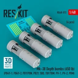Mk-38 Depth bombs (650 lb) (4 pcs) (PB4Y-1, PB4Y-2, PBY/PBN, PB2Y, ... 2