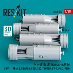 Mk-38 Depth bombs (650 lb) (4 pcs) (PB4Y-1, PB4Y-2, PBY/PBN, PB2Y, ... 2