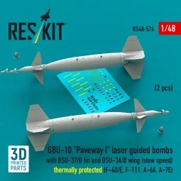 GBU-10 Paveway I laser guided bombs with BSU-37/B fin and BSU-3A/B ...