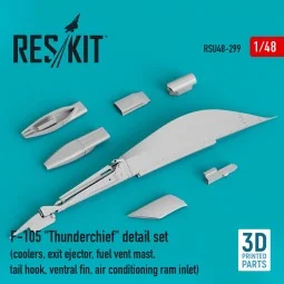 F-105 Thunderchief detail set (coolers, exit ejector, fuel vent mas...