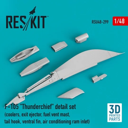 F-105 Thunderchief detail set (coolers, exit ejector, fuel vent mas...