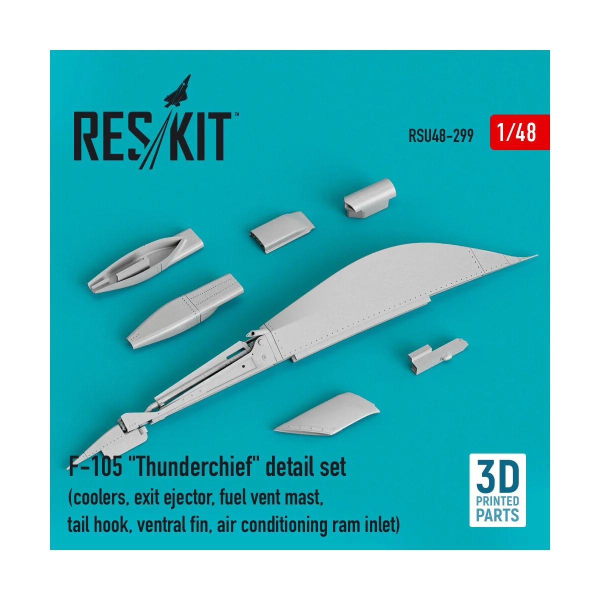 F-105 Thunderchief detail set (coolers, exit ejector, fuel vent mas...