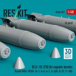 BLU-1B (750 lb) napalm bombs finned MXU-393/B (4 pcs) (A-1, A-4, A-... 2