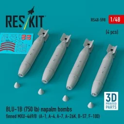 BLU-1B (750 lb) napalm bombs finned MXU-469/B (4 pcs) (A-1, A-4, A-... 2