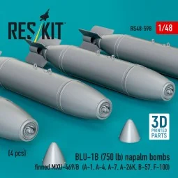 BLU-1B (750 lb) napalm bombs finned MXU-469/B (4 pcs) (A-1, A-4, A-... 2