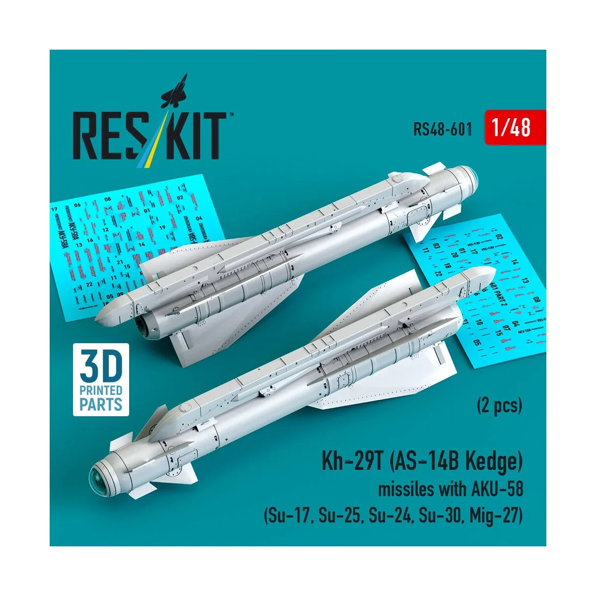 Kh-29T (AS-14B Kedge) missiles with AKU-58 (2 pcs) (Su-17, Su-25, S...