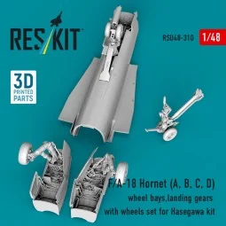 F/A-18 Hornet (A, B, C, D) wheel bays, landing gears with wheels se... 2