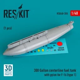 300 Gallon centerline fuel tank with pylon for F-16 (A/B/C/D/E/F/I)...