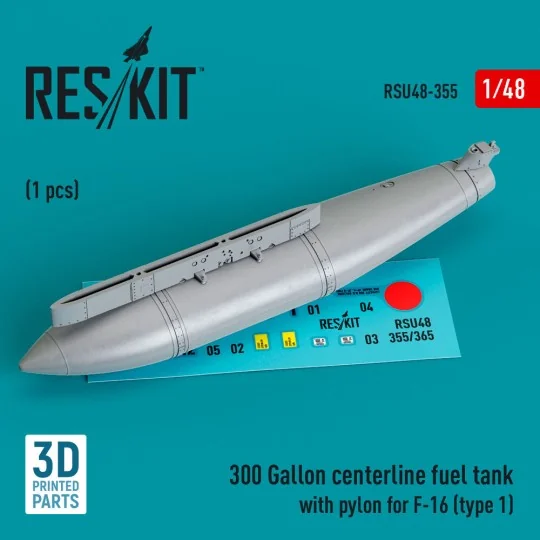 300 Gallon centerline fuel tank with pylon for F-16 (A/B/C/D/E/F/I)...