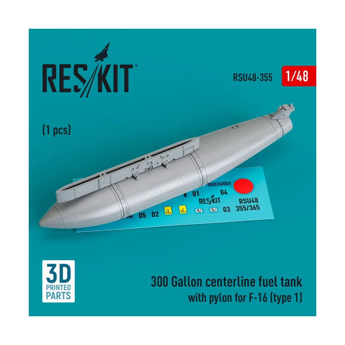 300 Gallon centerline fuel tank with pylon for F-16 (A/B/C/D/E/F/I)...