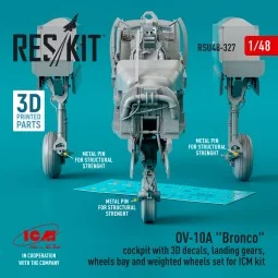 OV-10A Bronco cockpit, landing gears, wheels bay and weighted wheel... 2