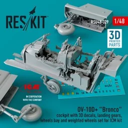 OV-10D+ Bronco Cockpit, landing gears, wheels bay and weighted whee... 2