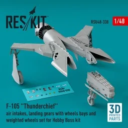 F-105 Thunderchief air intakes, landing gears with wheels bays and ... 2