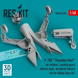 F-105 Thunderchief air intakes, landing gears with wheels bays and ...