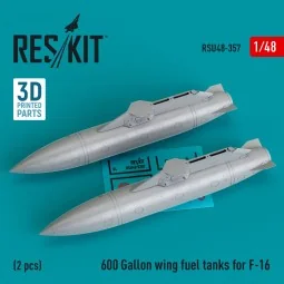 600 Gallon wing fuel tanks for F-16 & JSDF F2 (CJ/DJ Block 50/52, 5...