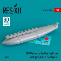 300 Gallon centerline fuel tank with pylon for F-16 (A/B/C/D/E/F/I)...