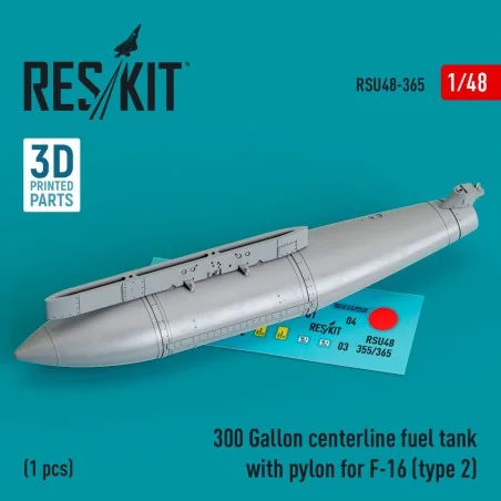 300 Gallon centerline fuel tank with pylon for F-16 (A/B/C/D/E/F/I)...