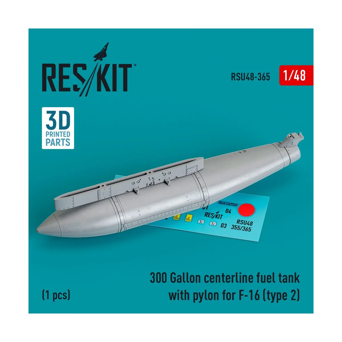 300 Gallon centerline fuel tank with pylon for F-16 (A/B/C/D/E/F/I)...