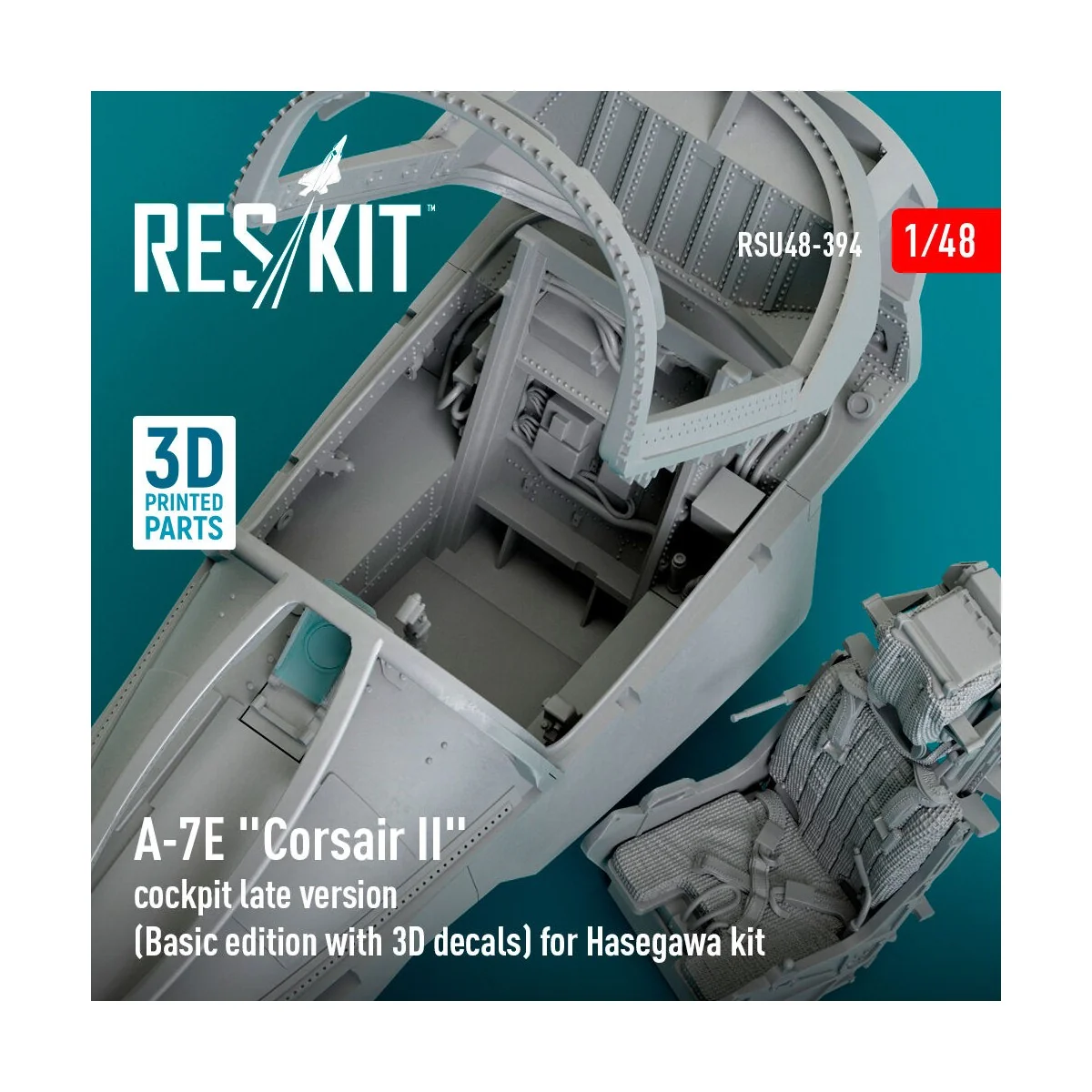A-7E Corsair II cockpit late version (Basic edition with 3D decals)...