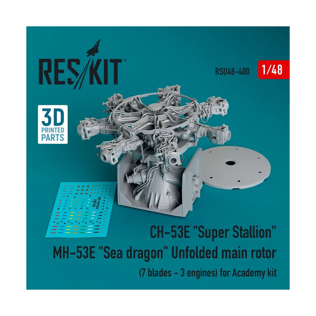 CH-53E Super Stallion, MH-53E Sea dragon unfolded main rotor (7 bla...