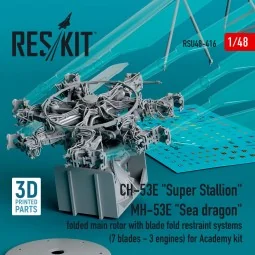 CH-53E Super Stallion, MH-53E Sea dragon folded main rotor with bla...
