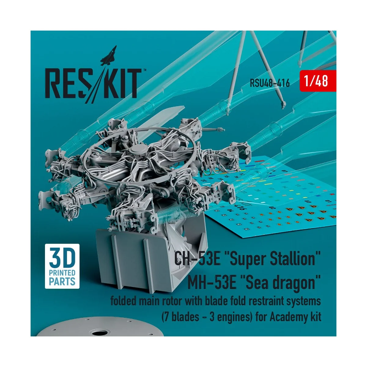 CH-53E Super Stallion, MH-53E Sea dragon folded main rotor with bla...