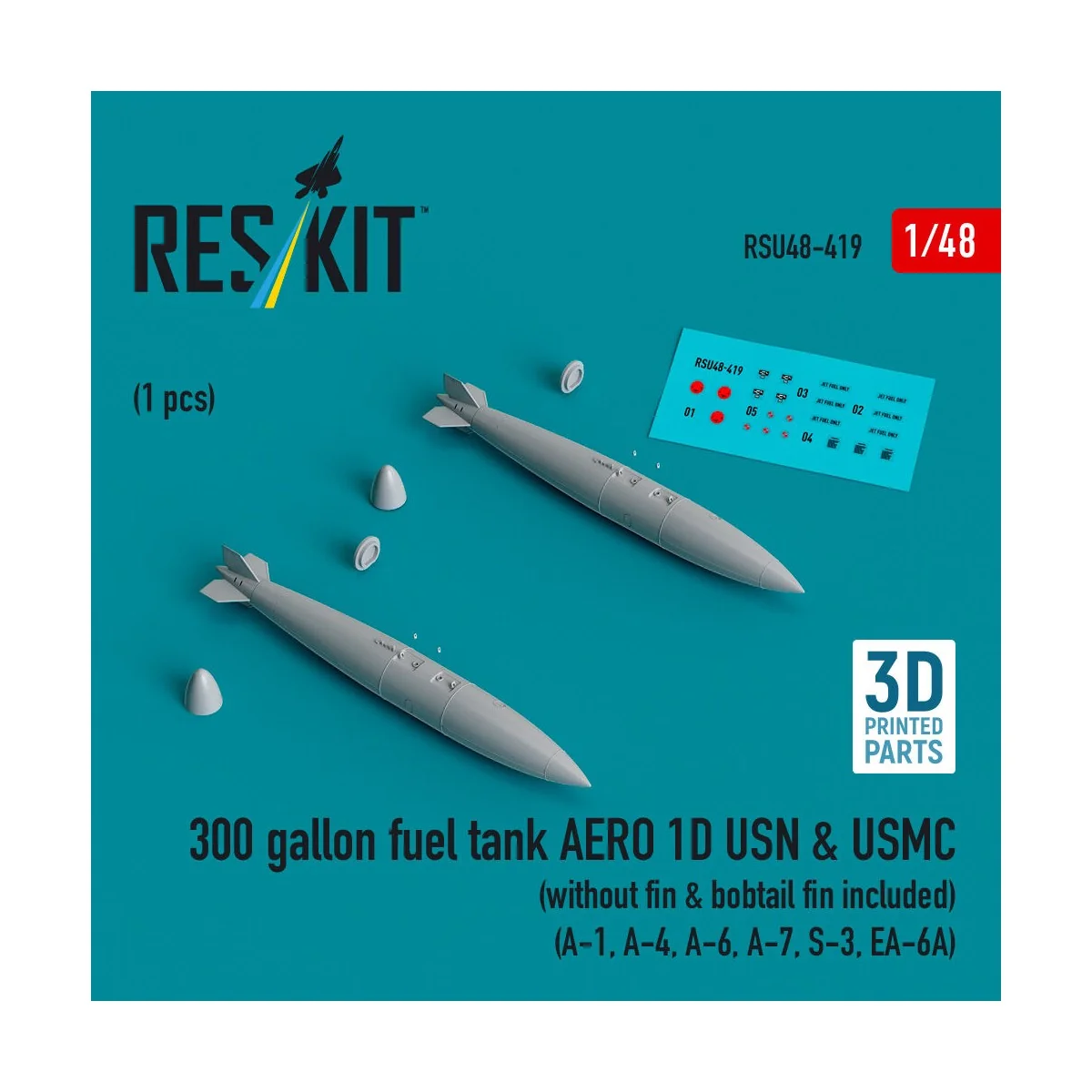 300 gallon fuel tank AERO 1D USN & USMC (without fin & bobtail fin ...