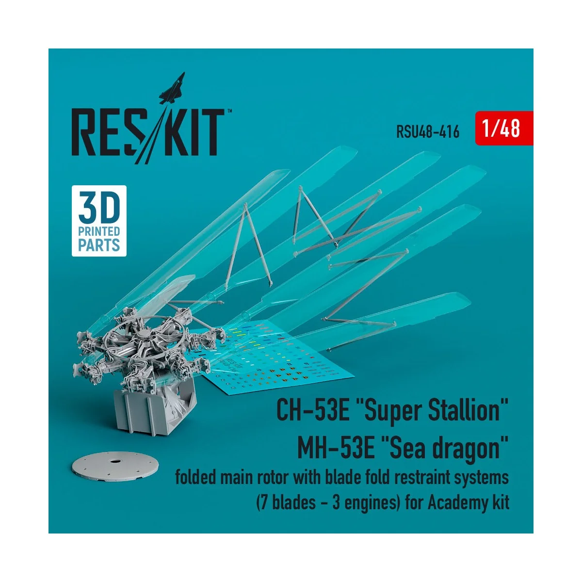 CH-53E Super Stallion, MH-53E Sea dragon folded main rotor with bla...
