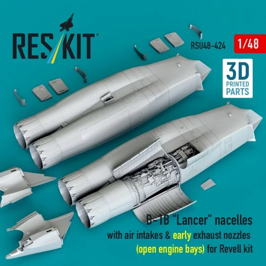 B-1B Lancer nacelles with air intakes & early exhaust nozzles (open...