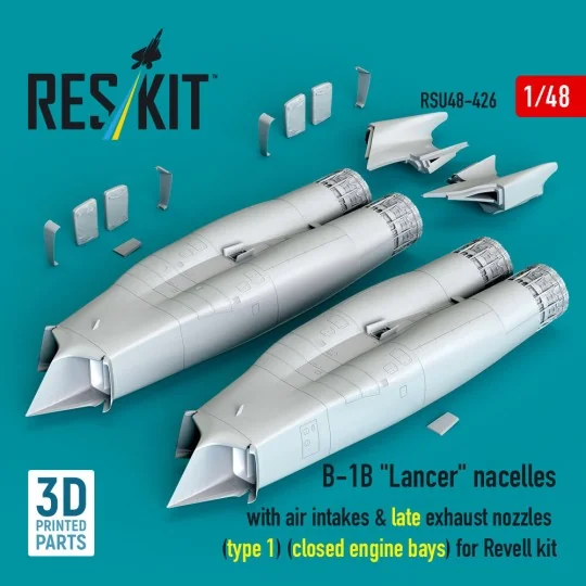 B-1B Lancer nacelles with air intakes & late exhaust nozzles (type ...