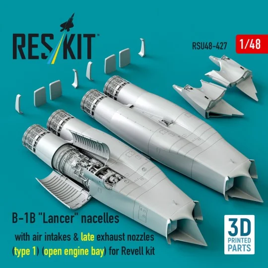 B-1B Lancer nacelles with air intakes & late exhaust nozzles (type ...
