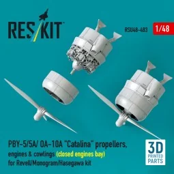 PBY-5/5A/ OA-10A Catalina propellers, engines & cowlings (closed en...