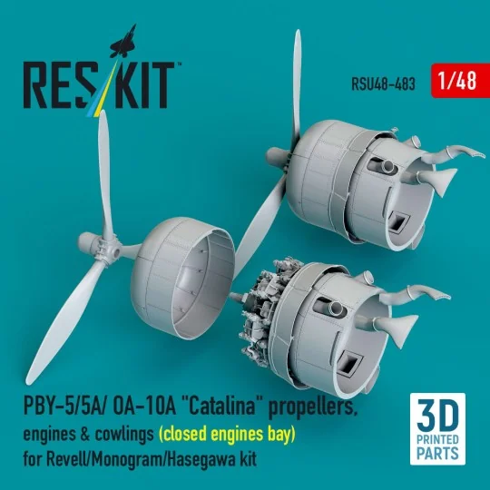 PBY-5/5A/ OA-10A Catalina propellers, engines & cowlings (closed en...