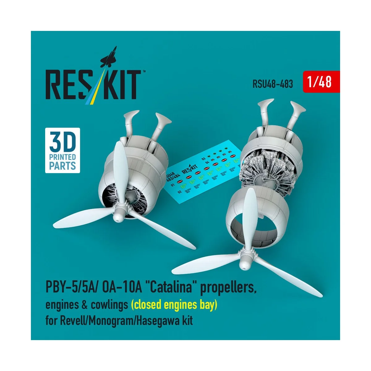 PBY-5/5A/ OA-10A Catalina propellers, engines & cowlings (closed en... PBY-5/5A/ OA-10A Catalina propellers, engines & cowlings (closed en...