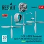P-47D 11/25/30 Thunderbolt propeller (3 pcs), engine (P&W R-2800-59...