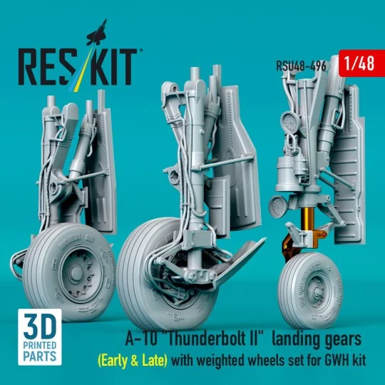A-10 Thunderbolt II landing gears (Early & Late) with weighted whee...