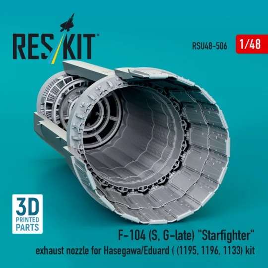 F-104 (S, G-late) Starfighter exhaust nozzle for Hasegawa/Eduard (1...