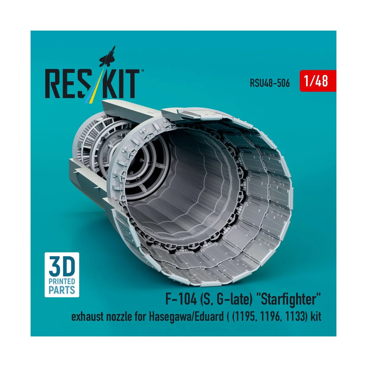 F-104 (S, G-late) Starfighter exhaust nozzle for Hasegawa/Eduard (1...