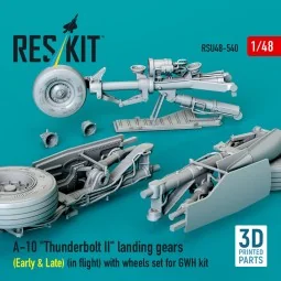 A-10 Thunderbolt II landing gears (Early & Late) (in flight) with w...