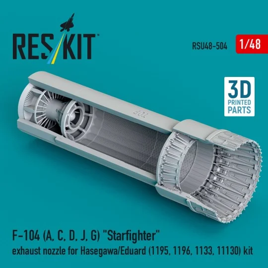 F-104 (A, C, D, J, G) Starfighter exhaust nozzle for Hasegawa/Eduar...