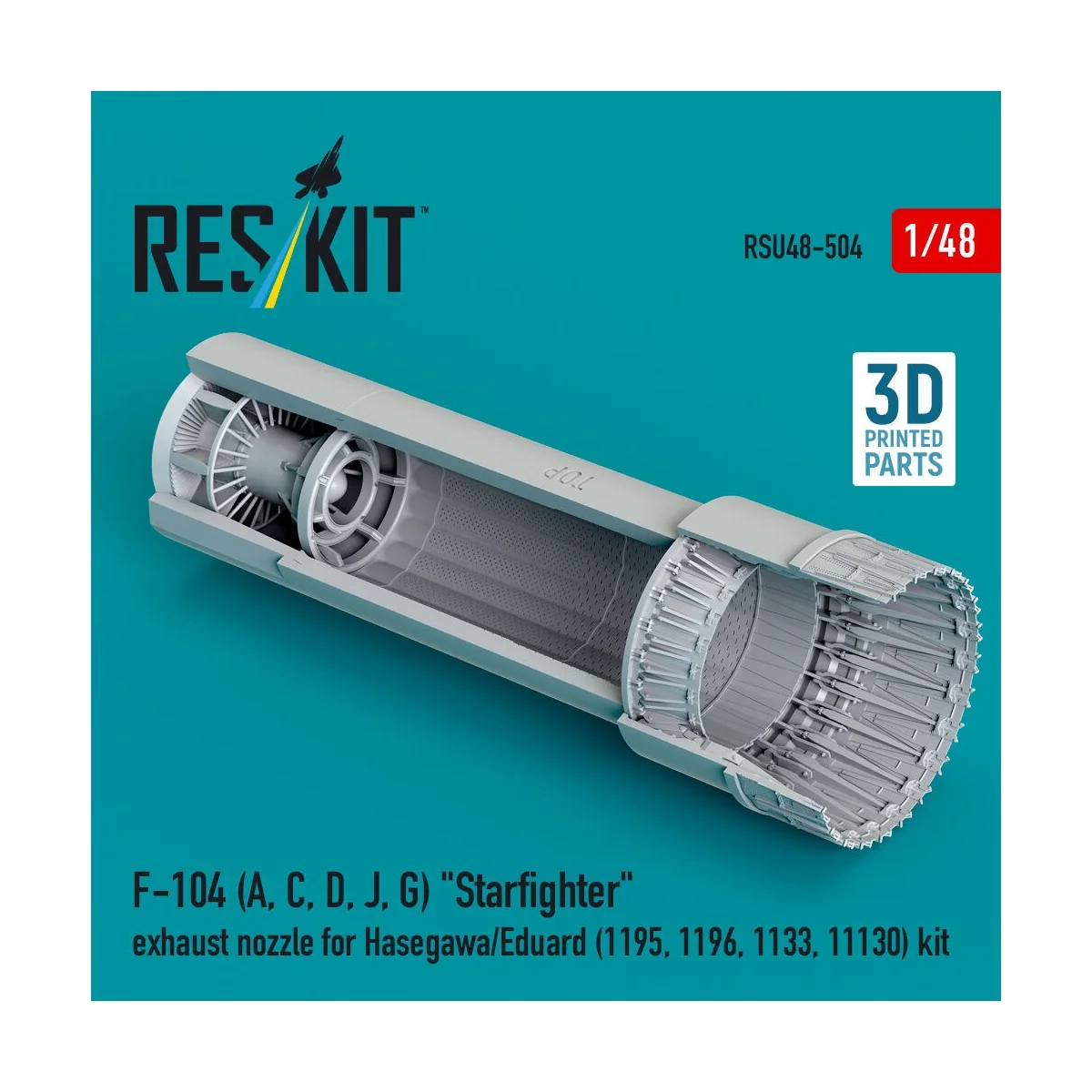 F-104 (A, C, D, J, G) Starfighter exhaust nozzle for Hasegawa/Eduar...