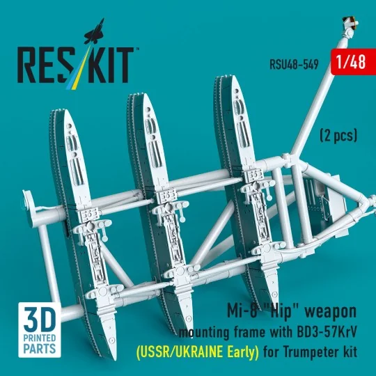 Mi-8 Hip weapon mounting frame with BD3-57KrV for Trumpeter kit (US...
